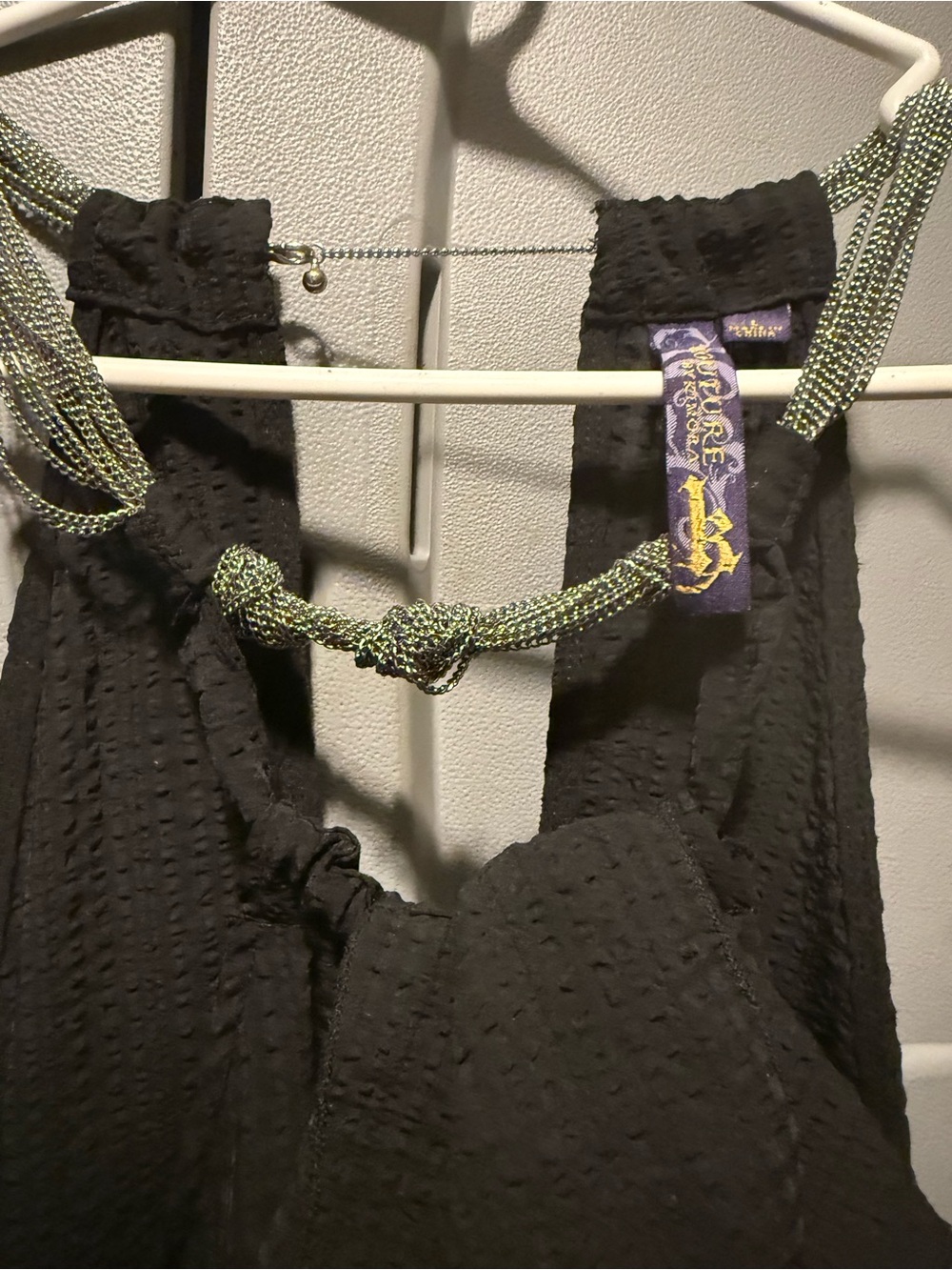 Black Ruffle Front Women's Camisole Tank Top - Picture 4 of 8
